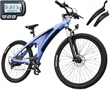 HX Q5 Shark Bici Elettrica Uomo,27.5" bicicletta elettrica per Città e Off-Road, 48V 13/20A,Autonomia di 100 km, Ammortizzatore Regolabile, Mountain E bike con Freno a Disco Idraulico