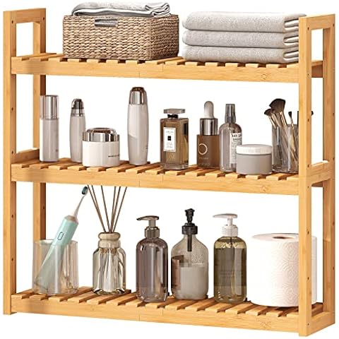 viewcare Adjustable Bamboo Bathroom Shelves Cover