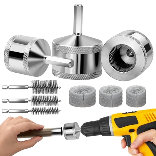 1/2" 3/4" 1" Metal Copper Pipe Cleaner Set - with Replaceable Bla...