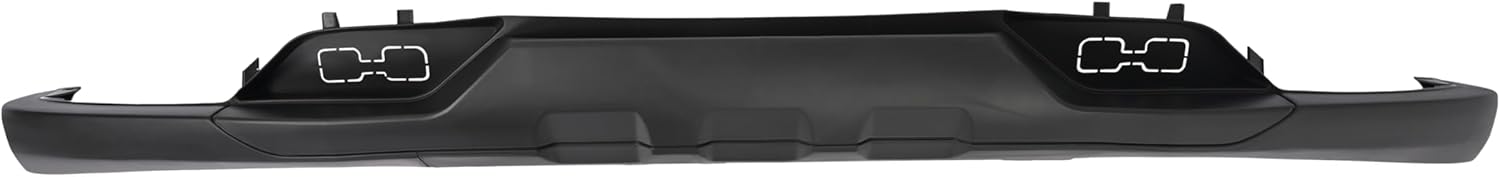 HECASA Front Bumper Lower Valance Compatible with 2016-2019 Chevrolet Chevy Silverado 1500 LD Replacement for 84029773, GM1015134C W/Tow Hooks Holes Air Dam Deflector PP Plastic Black