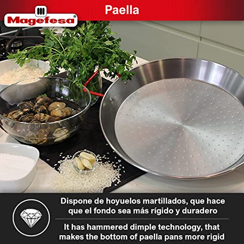 MAGEFESA-Carbon-paella-pan-24-in-60-cm-and-19-Servingss-made-in-Carbon-Steel-with-dimples-for-greater-resistance-and-lightness-ideal-for-cooking-outdoors-cook-your-own-Valencian-paella