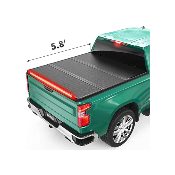 Buy oEdRo Hard Trifold Tonneau Cover with Builtin Light Strip