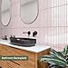 10-Sheet Upgraded Thick Peel and Stick Kitchen Backsplash Tiles,Waterproof Premium Self-Adhesive Wall Tile Stick on Backsplash for Kitchen,Bathroom and Fireplace(Pink,12