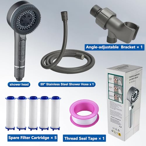 Filtered Shower Head Combo with Handheld - High Pressure Water Saving Shower Heads, 3 Spray Modes & Pet Pause Switch - Image 4