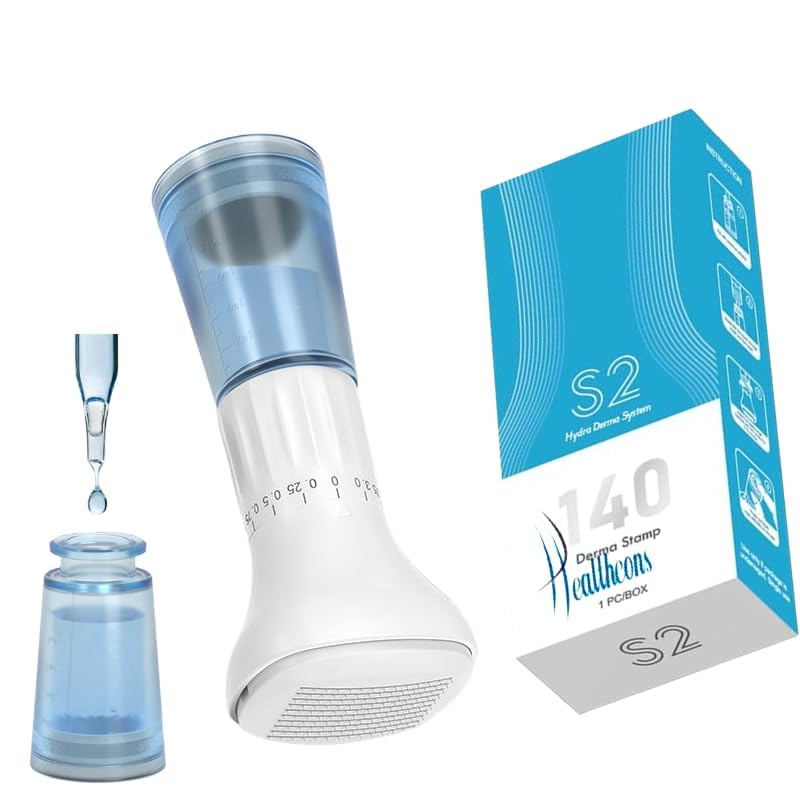 S2 Upgraded Derma Stamp 140 | Adjustable Microneedle Serum Applicator with 10ml Refillable Bottle | Hydra Derma System for Enhanced Absorption & Skin Refresh | Face & Scalp Use-image-32