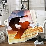 【USO VERSATIL】Esta manta perfecto para usar en las noches frías viendo la televisión, descansar en el sofá / cama, leer, estudiar, dormir, acurrucarse, acampar. charlando junto a la chimenea, Su característica súper suave y cálida la hace perfecta para niños, adultos, niños, niñas, hombres, mujeres, jóvenes.