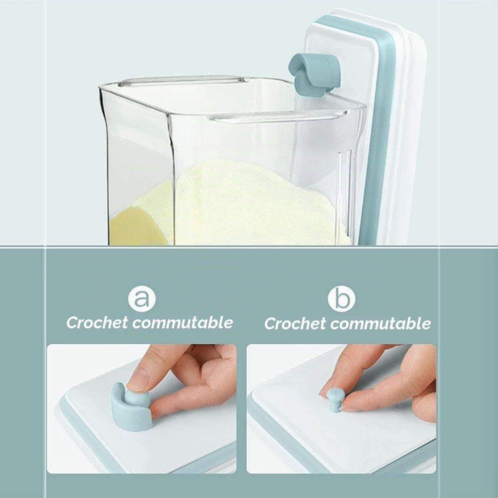 1700ml Distributeur De Lait en Poudre. RéCipient à Poudre Scellé. BoîTe De Rangement Portable pour Lait en Poudre (Transparent 1.7L)