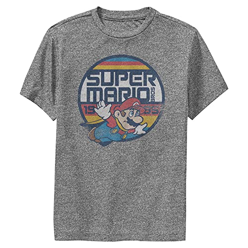 Nintendo Kid's Super Flyer T-Shirt, Charcoal Heather, X-Large - image 1