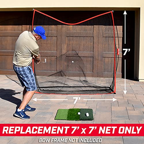Gosports 7 Ft X 7 Ft Replacement Golf Net - Compatible With Gosports Brand 7 Ft X 7 Ft Golf Net - Bow Type Frame Not Included #TOP1