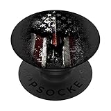 Epic Patriotic American Flag Spartan Helmet Military PopSockets Swappable PopGrip