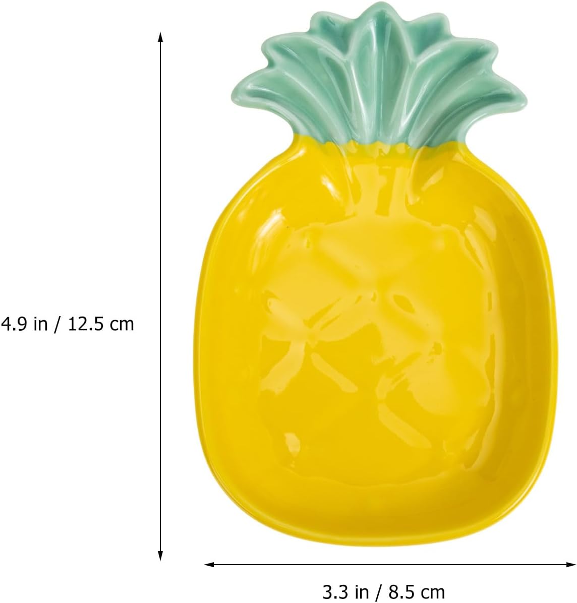 Zerodeko Pineapple Seasoning Dish 2-Pack Ceramic Mini Sauce Bowls 4.9X3.2 Inches Soy Sauce Dipping Bowls for Condiments Snacks and Party Serving in Home Kitchen Restaurants