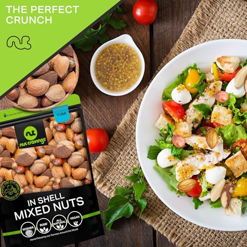 Nut Cravings NUT MIX SHELL - 16 Mixed Nuts (In Shell) Brazil, Walnuts, Filberts, Almonds, Pecans (16Oz - 1 Lb) Packed Fresh In Resealable Bag - Healthy Snack, Protein Food, Natural, Keto, Vegan thumb #8