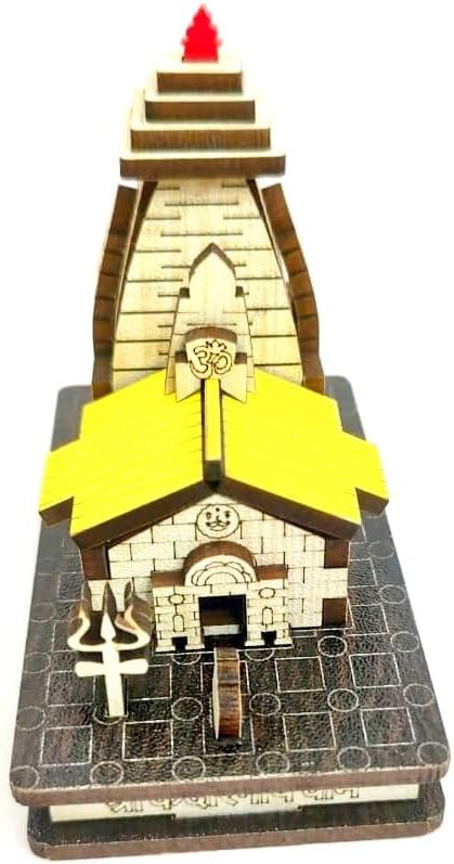 Wooden Church Model Kit, Traditional Cathedral Building with Yellow Roof and Bell Tower, Decorative Desktop Display Piece, Religious Architecture Miniature