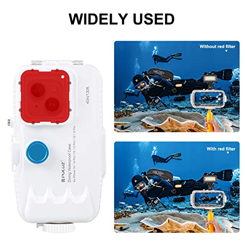 Puluz PU911 Upgrade One-Way Valve Diving Case For Iphone 15 Pro / 14/14 Pro / 13/13 Pro / 12/12 Pro Waterproof Housing,40M/130Ft Underwater Diving Case Ip68 Waterproof Shockproof Dustproof White thumb #5