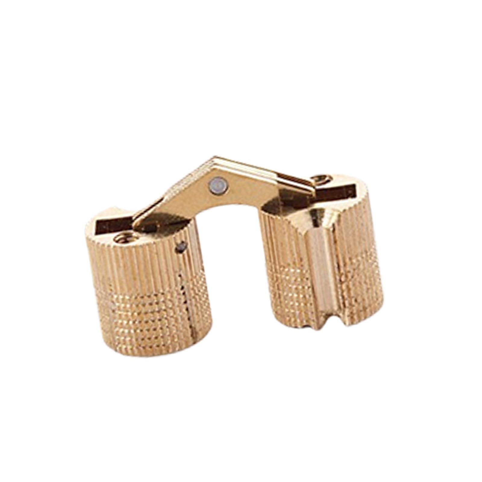 Osniyaw Multicoloured 2 Pieces Brass Furniture Hinges Cylindrical Concealed Hinge Small Box Door Hardware 180 Degree Opening Angle Furniture Brass Concealed Cylindrical Small Barrels For Jewelry Keepsake Box