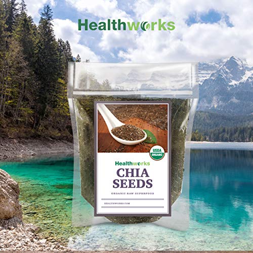 Healthworks Chia Seeds Raw (32 Ounces / 2 Pounds) | Premium & All-Natural | Contains Omega 3, Fiber & Protein | Great With Shakes, Smoothies & Oatmeal #TOP6