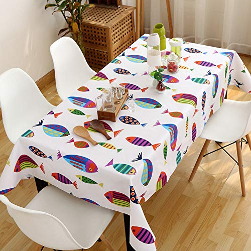 Nappe de table carré rectangulaire en coton et lin pour salon