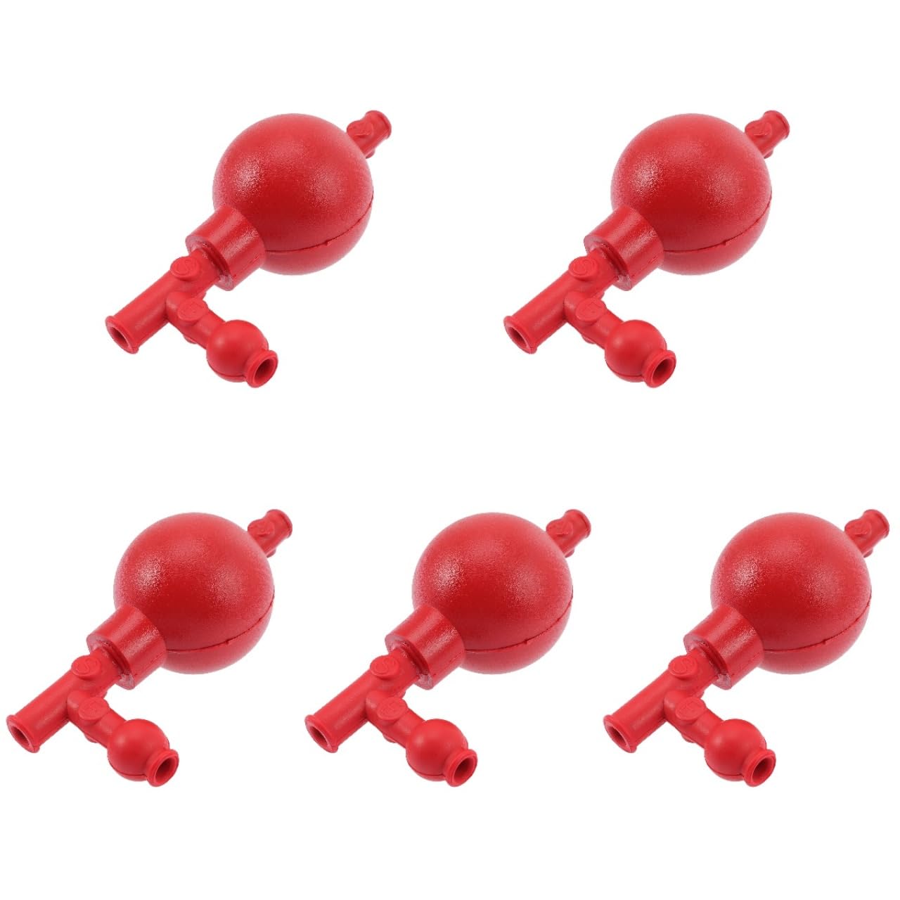 iplusmile 5 pezzi Lampadina Pipetta in Gomma 3 Valvole Riempitivo Per Laboratorio Controllo Preciso Liquidi Aspirazione E Distribuzione Per Ricerca Agricola Chimica E Scuola