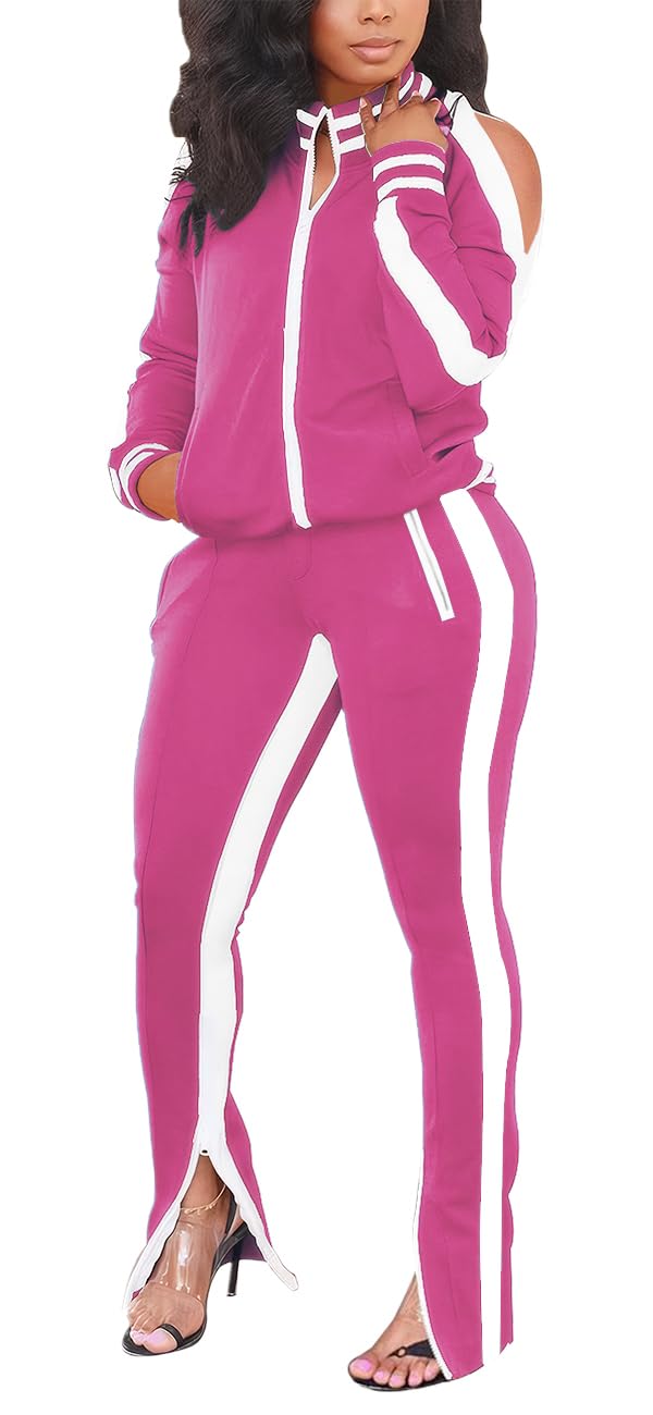 TOPONSKY Women Casual 2 Piece Outfit Long Pant Set Sweatsuits Tracksuits