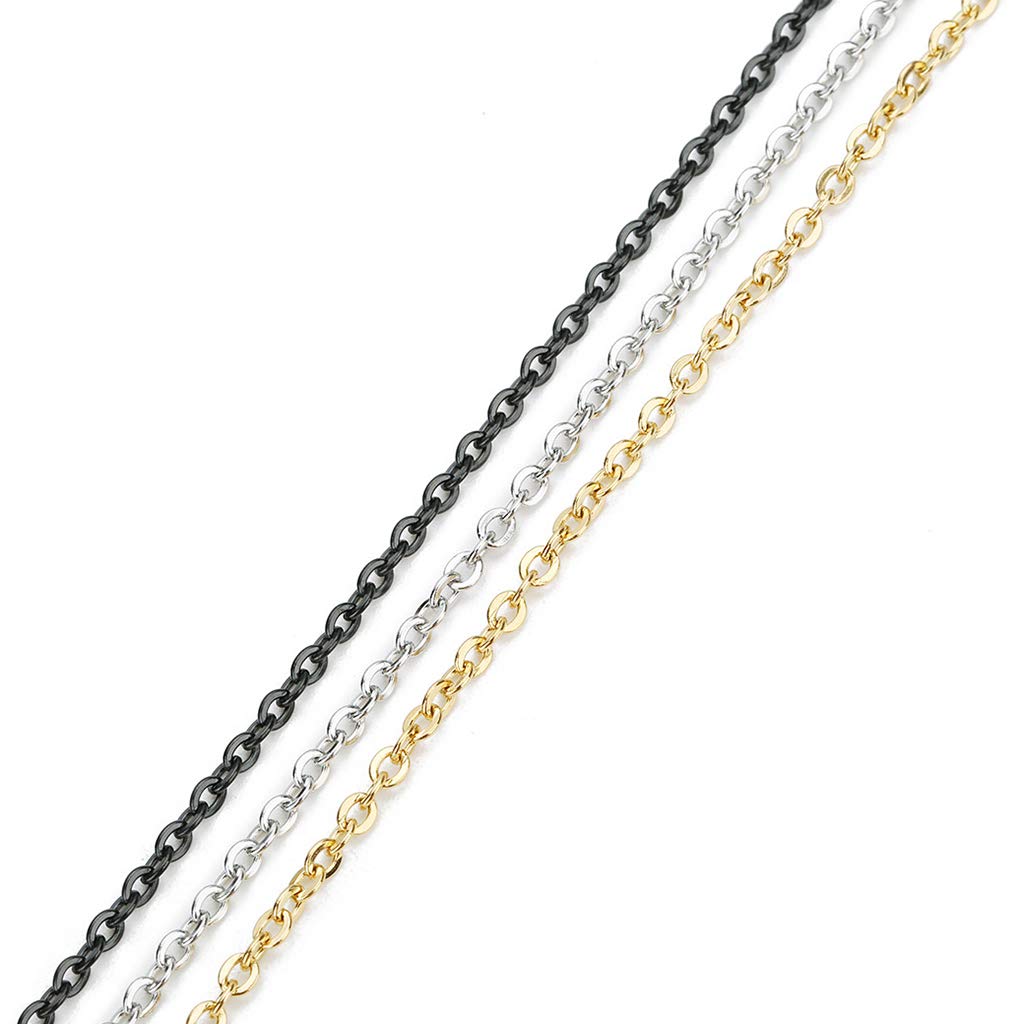 10 zestawów 10 jardów DIY stalowy kabel otwarty ogniwo biżuteria akcesoria do łańcucha 1,5 mm