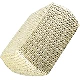 PATKAW Woven Seagrass Home Stool Small Square Footstool 30x30x15cm Natural Floor Chair for Living Room