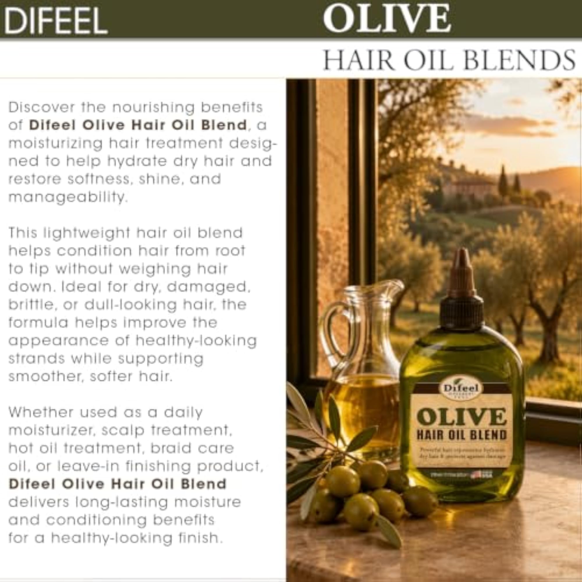 Sunflower Mega Care Olive Oil 2.5oz, Natural Nourishment