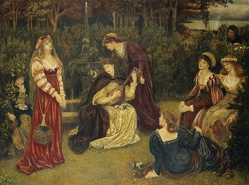 Tableau Fiammetta chantant Marie Spartali Stillman une touche de poésie victorienne chez soi