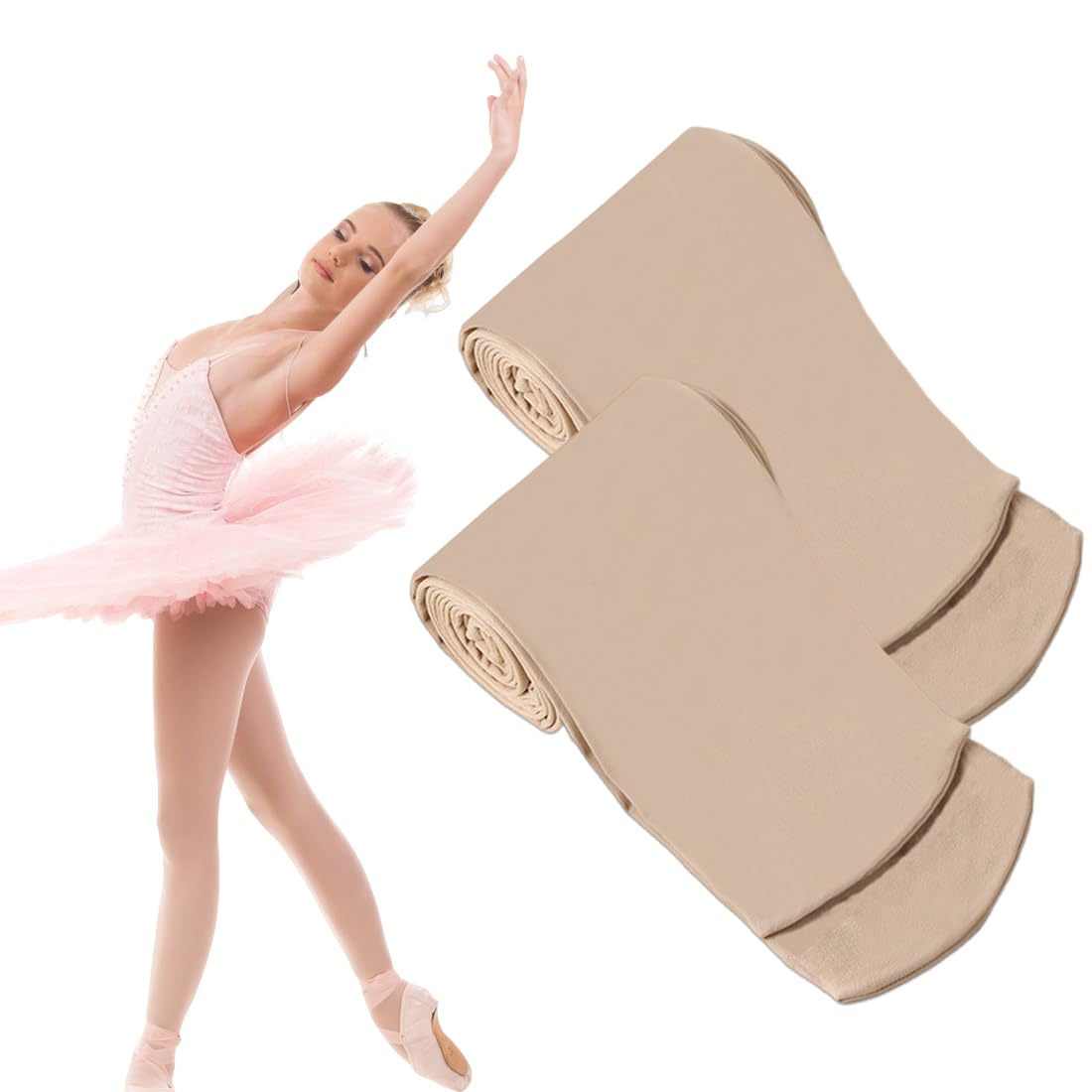 Leotardo Danza Niña 80 Den Mallas Ballet Niñas Leggings Sin Pie Elástico Opaque Color Piel Ropa Danza Clásica Gimnasia Rítmica Niñas 140–160 cm