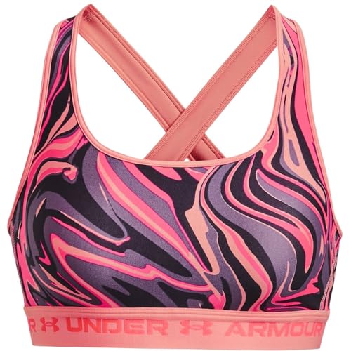 Image of Under Armour Crossback Mid Impact Heather Bra