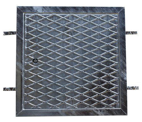 Preisvergleich Produktbild Feuerverzinkter Schachtdeckel, Revisionsdeckel Stahlblech 100 x 100 cm