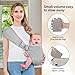 HuiFen Baby Sling Carrier Newborn to Toddler, Upgraded Adjustable One-Shoulder Lightweight Portable Carrier with Breathable Fabric & Ergonomic Support for 6-40 lbs, One Size Fits All (Grey)