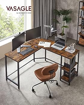VASAGLE L字デスク 138cm + 138cm Amazon.co.jp: VASAGLE パソコンデスク テレワーク デスク L字型