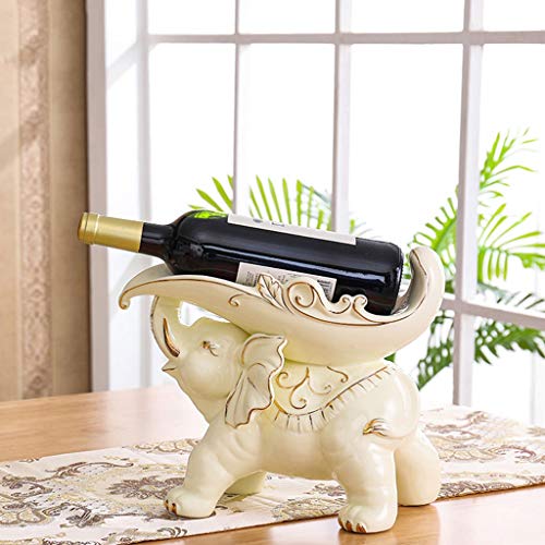 Soporte para botellas de vino con diseño elefante de cerámica miniatura 4