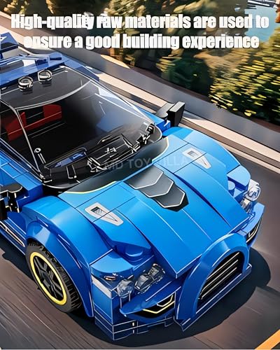 Image of Speed Champion Model Car Building Blocks (341 Pcs) Highly Detailed Car Model with Guidebook Learning & Educational Toy Play Set. Sports Race Car Building Kits for Adults Kids 8+