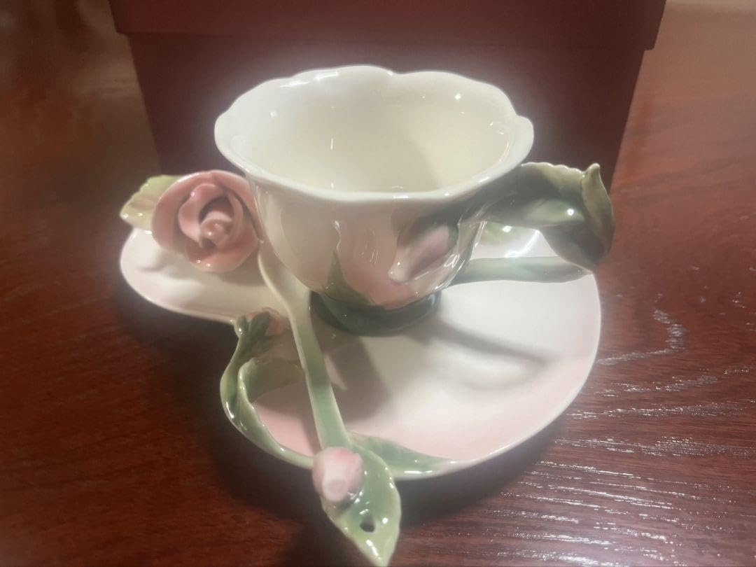 Amazon.co.jp: 超 華麗なる花コレクション陶翔舞千カップ＆ソーサー