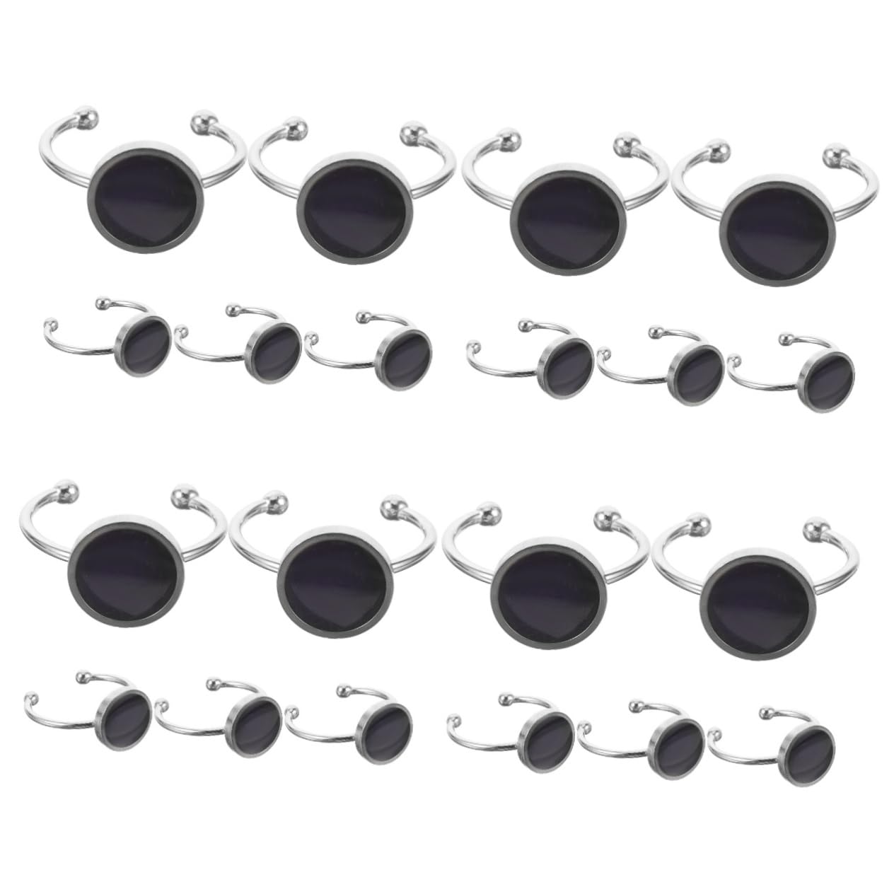 Anneaux sensibles aux températures en acier inoxydable pour création bijoux DIY