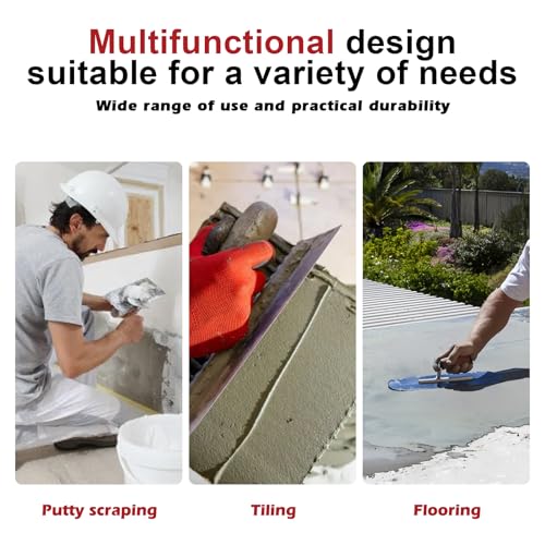 3 Stück Glättekelle, Profi Edelstahl Glättkelle, Set mit Putzkellen, Glättekelle ohne Zahnung, Premium Glättekelle Rostfreie mit Softgriff, Glättscheibe Traufel mit Ergonomisch Griff, Glätter