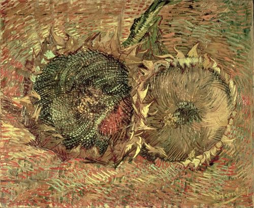 Affiche décorative Van Gogh : illuminez votre salon avec les célèbres deux tournesols coupés