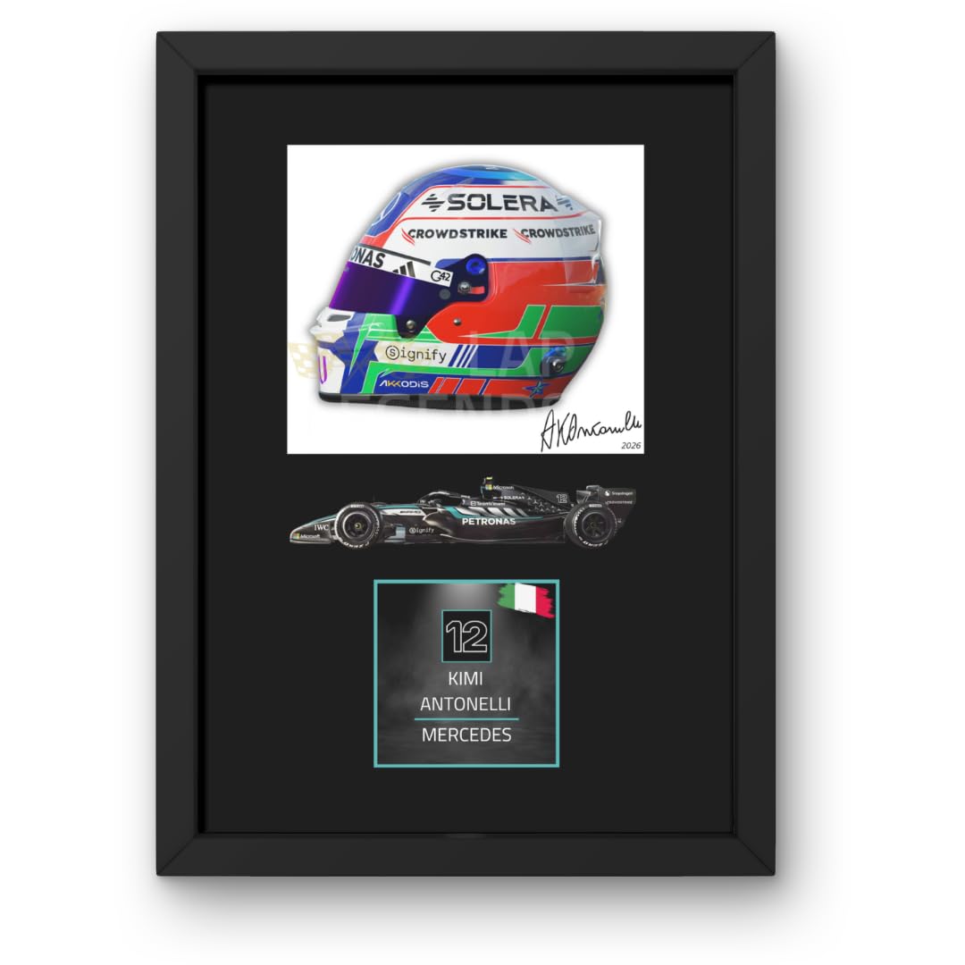 Lap Legends Car 2026 Kimi Antonelli 2026 Framed Display Gift With Reproduced Digital Signature (Car)