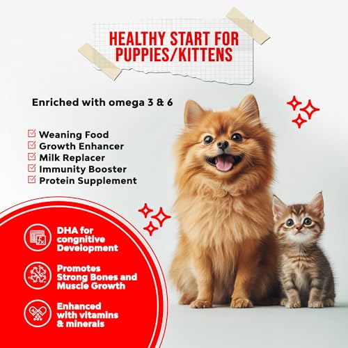 Image of First Foods Hypoallergenic Puppy & Kitten Cereal 300g Pack of 3|Protein, Prebiotics & Probiotics|Easy Digestive Weaning Food for Puppies & Kittens (15 Days to 2 Months)|Supports Immunity & Gut Health