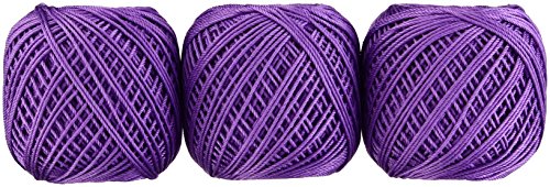 オリムパス製絲 エミーグランデ カラーズ レース糸 合細 col.675 パープル 系 10g 約44m 3玉セット