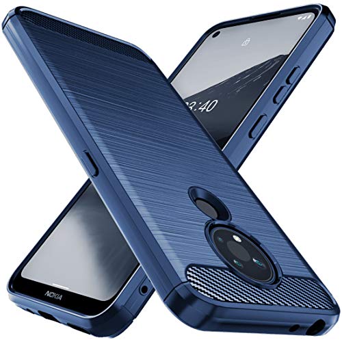 Osophter for Nokia 3.4 Case Shock-Absorption Flexible TPU Rubber Protective Cell Phone Cover for Nokia 3.4(Navy Blue)