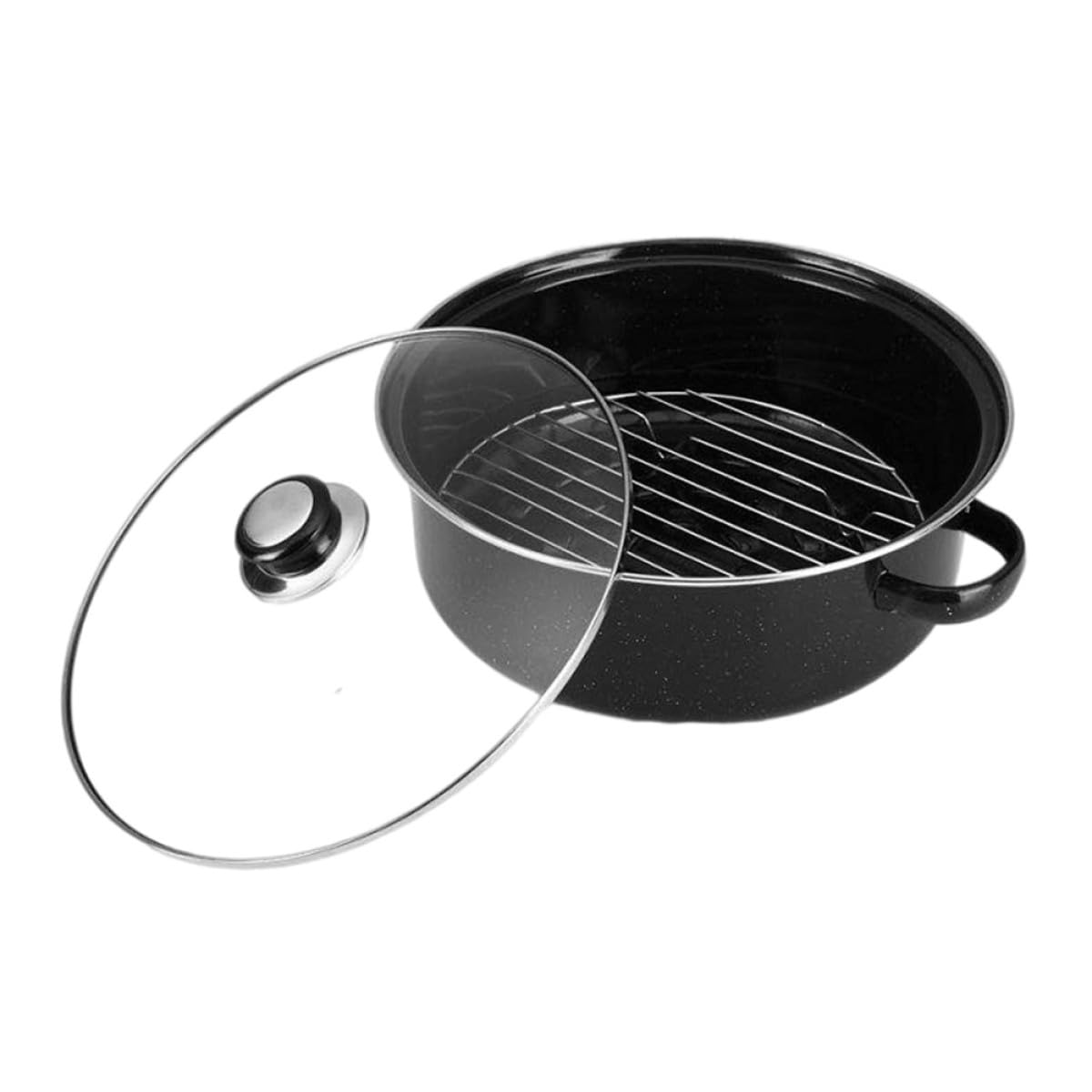 Pot en fonte robuste 26 cm d'excellence pour rôtissage haute performance