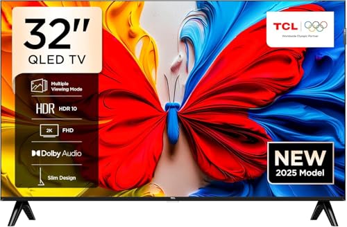 TCL Television 32 Inch Smart TV QLED HDR 10 Google TV, Dolby Audio