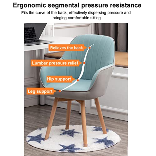 Chaise de salle à manger pivotante moderne fauteuil de bureau velours rose - 4