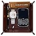 OARIE Men Valet Box, PU Leather Jewelry & Key Tray, Black