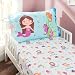 Everyday Kids Toddler Fitted Sheet and Pillowcase Set -Undersea Mermaids Adventure- Soft Microfiber, Breathable and Hypoallergenic Toddler Sheet Set