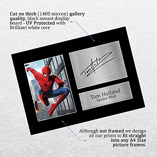 HWC Trading Tom Holland Gift Signed A4 Printed Autograph Spider-Man Spiderman Gifts Spider Man Print Photo Picture Display