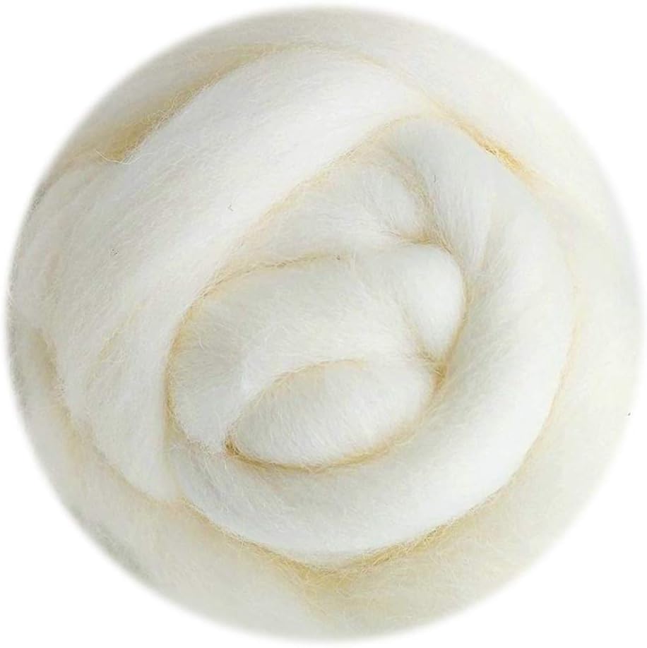 Artec360 Needle Felting Wool Roving 3.5 Ounce Merino 70's Grade Super Soft Wholesale Wool Top Roving Fiber for Happy Felter (1)