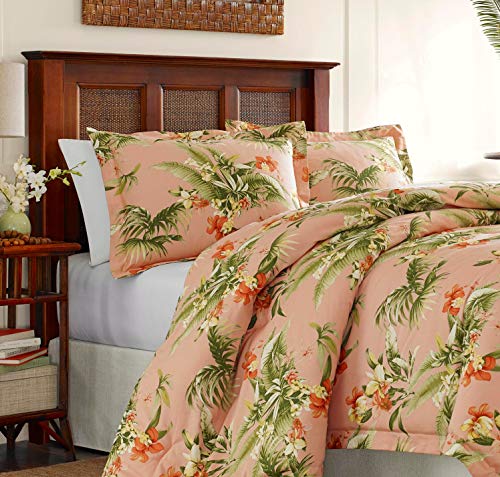 Tommy Bahama - King Comforter Set, Reversible Cotton Bedding with Matching Shams, Pre-Washed for Added Softness (Siesta Key Pink, King) - Image 3